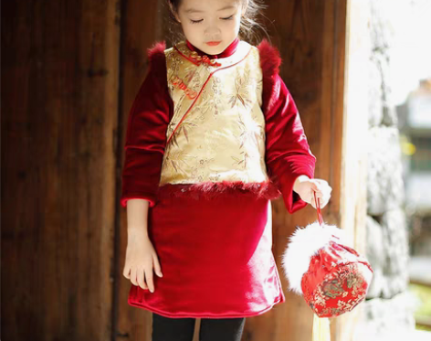 转卖儿童唐装男童套装拜年服女童周岁生日汉服...