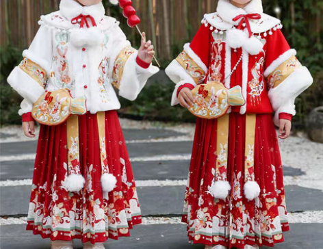 转卖原创儿童汉服女童拜年服加厚洋气中国风唐...