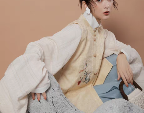 徐娇织羽集【云中笺】春夏女汉服竖领对襟衫外...