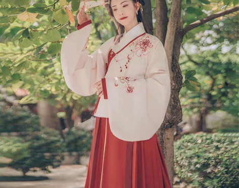 转卖汉尚华莲原创汉服女装芙蓉月刺绣袄裙春秋...