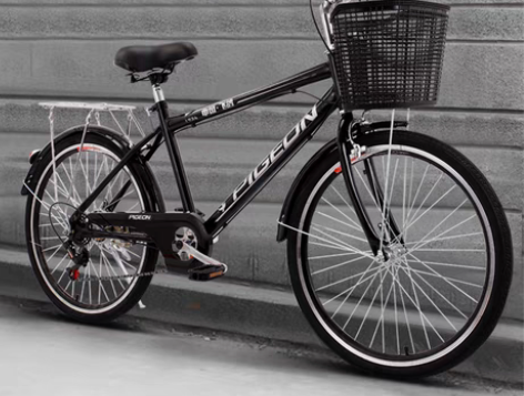 包邮飞鸽自行车成人男式变速实心胎24寸26...