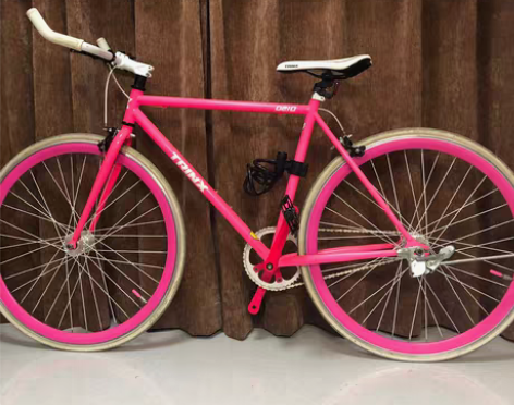 自行车闲置死飞9成新公主粉山地自行车，支持...