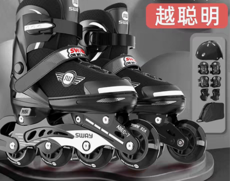 转卖斯威轮滑鞋儿童溜冰鞋全套装女旱冰男童中...