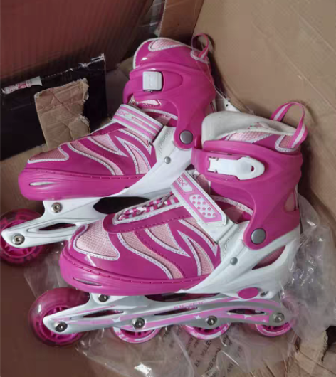 JOEREX 祖迪斯 闪光可调伸缩直排轮旱...