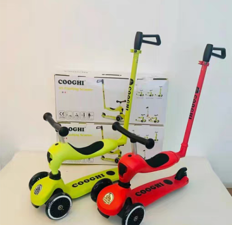 包邮全新正品COOGHI酷骑三合一儿童滑板...