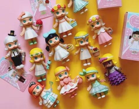 包邮婚礼花童系列盲盒月份公主公仔潮玩新郎新...