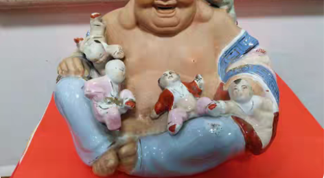 界牌七十年代釉下五彩五子登科界牌七十釉下五...