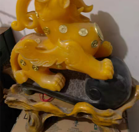 树脂风水摆件，貔貅。高56，宽53。同城自...