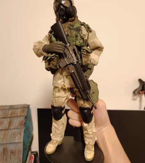1/6兵人diy作品海湾战争三沙防化兵，基...