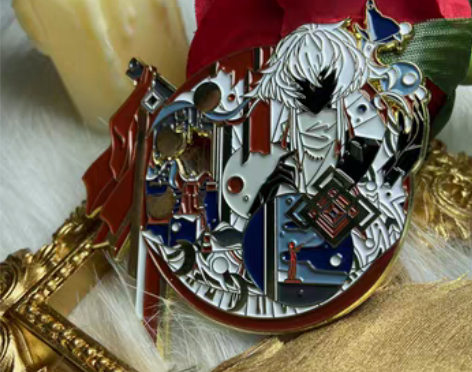 转卖sky光遇周边 平菇玻璃漆徽章全新未拆...