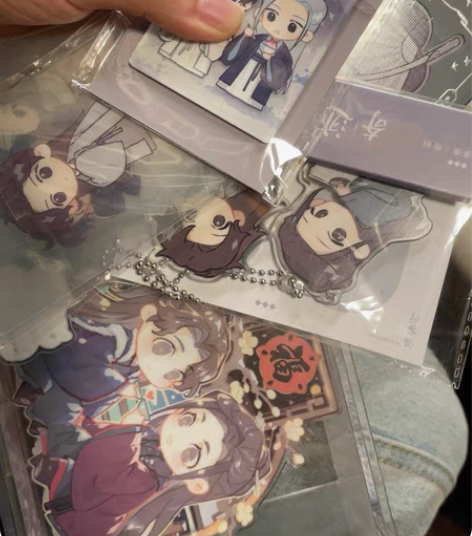 蚕蚕 山河令扑克牌 冰箱贴 亚克力挂件 扑...