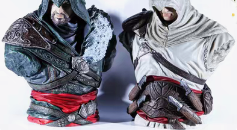 刺客信条 阿泰尔、艾吉奥半身胸像 买的散件...