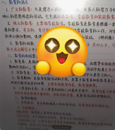 包邮自理的教 资笔记 自用的上岸的 吃土...