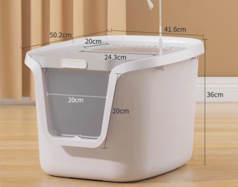 转卖猫砂盆全封闭式超大号防带砂厕所除臭防外...