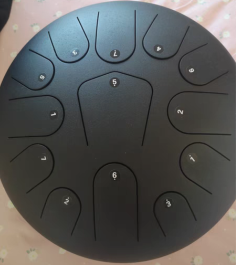 包邮13音节黑色空灵鼓，九成新没怎么敲过，...