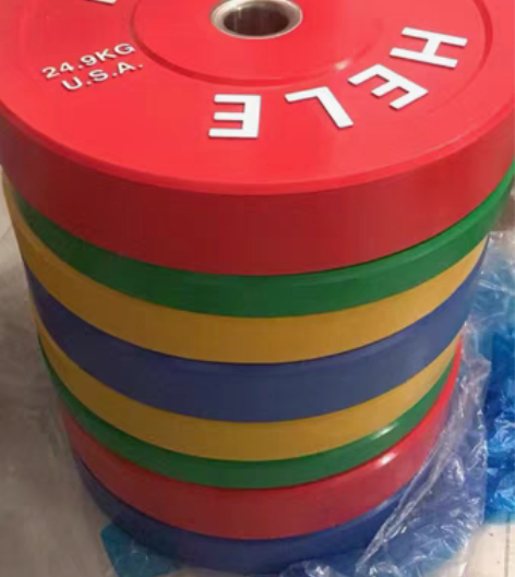 包邮正品，微瑕疵杠铃片， 全胶的，直径45...