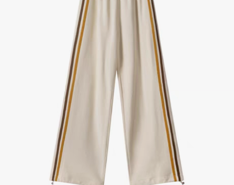 转卖你好卡农 撞色双杠条束脚卫裤女新款宽松...