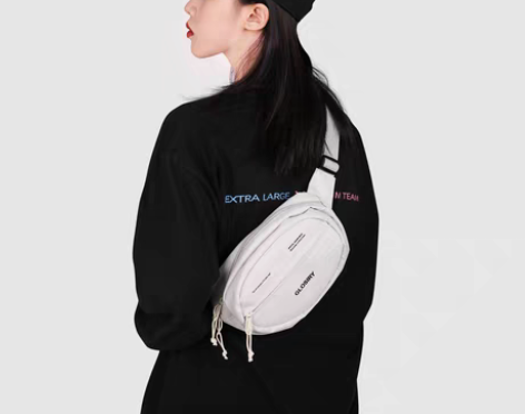 转卖包包女帆布斜挎包ins潮牌圆形小腰包休...