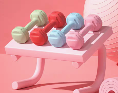 转卖1.5KG的小哑铃一对 牛油果绿色 只...