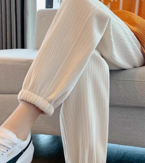 包邮雪尼尔运动裤女秋冬2022新款冬季加绒...