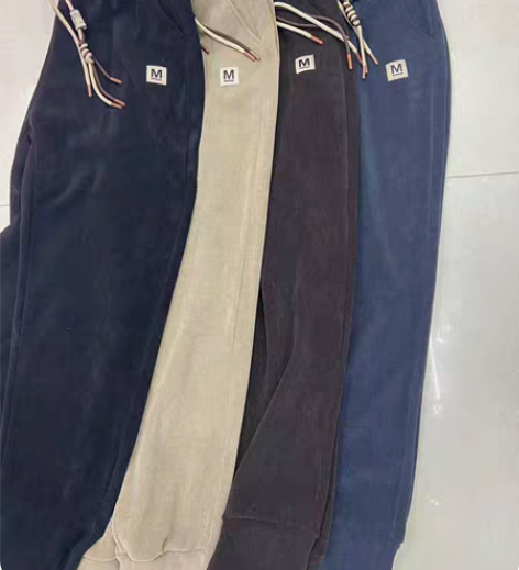 包邮木棉绒裤子女春季新款外穿运动休闲卫裤宽...