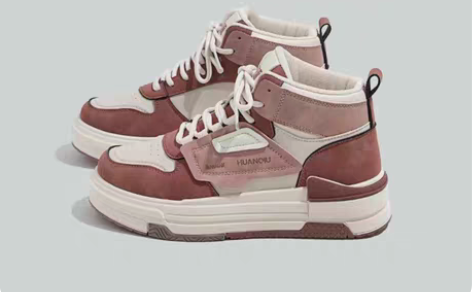 包邮环球 草莓熊高帮鞋子女学生ins百搭运...