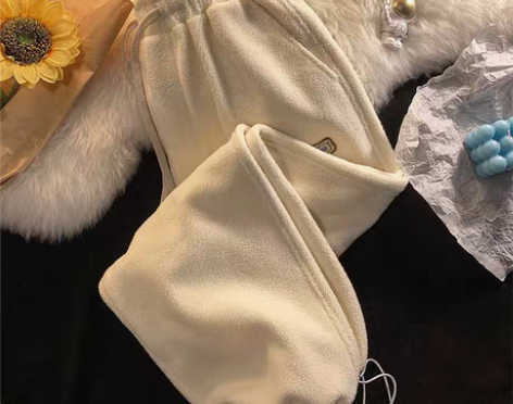 转卖【摇粒绒】秋冬保暖加厚卫裤潮牌束脚哈伦...