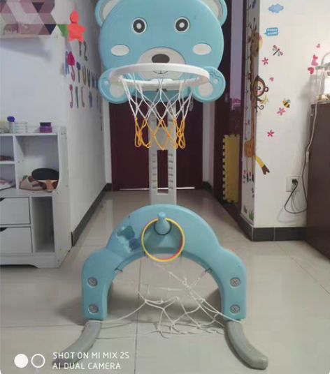 宝宝篮球架，儿童球架可升降，带套圈和足球，...