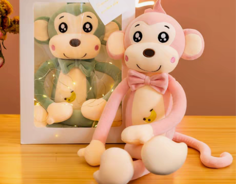 转卖可爱猴子毛绒玩具宝宝陪睡玩偶香蕉猴公仔...