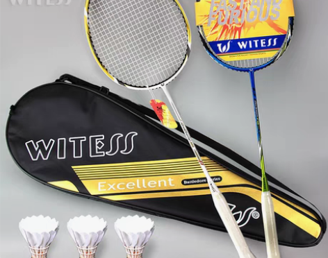 转卖WITESS羽毛球拍正品双拍超轻碳素进...