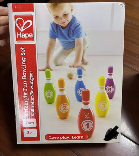 转卖Hape儿童保龄球类宝宝男孩亲子幼儿室...