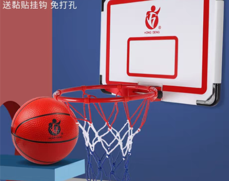转卖免打孔篮球板可折叠儿童投篮框家用壁挂式...