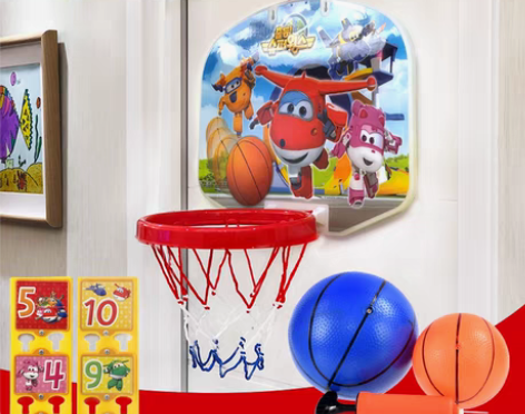 转卖儿童篮球架免打孔室内挂式家用投篮框宝宝...