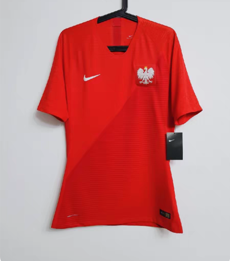 包邮波兰2018世界杯客场更衣室球员版球衣...