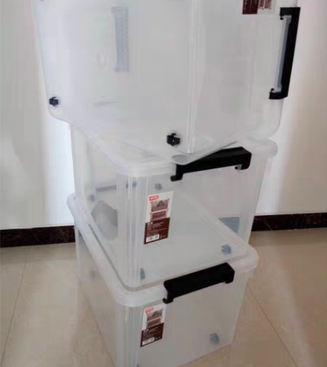 包邮禧天龙 加厚收纳箱大号55升×3个 透...