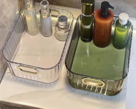 包邮【出】全新化妆收纳盒,多功能杂物轻奢透...