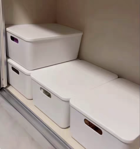 包邮【特 价清货包邮】带盖子日式白色收纳箱...
