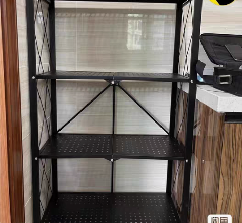 包邮【特价处理12个】免安装折叠厨房置物架...