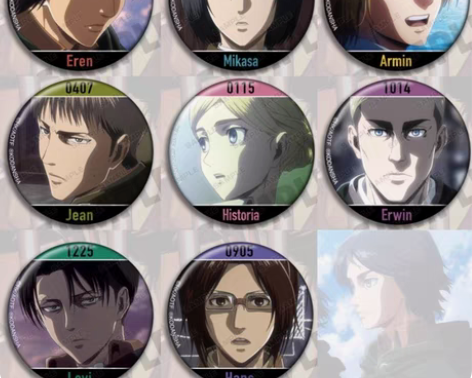 包邮进击的巨人始祖最终第四季动漫吧唧包包挂...