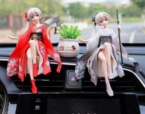 包邮车载摆件穹妹路飞动漫手办个性创意模型美...