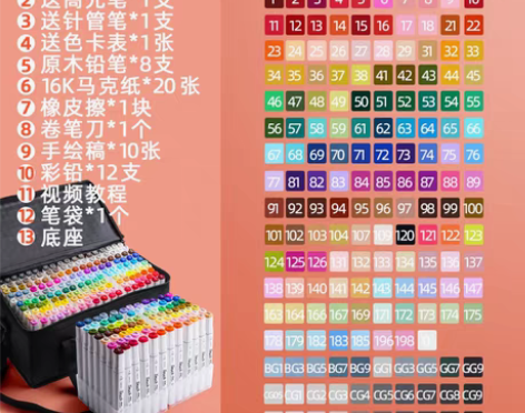 转卖正品touch马克笔套装双头油性画笔绘...