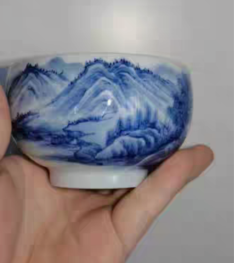 包邮景德镇精品山水诗文主人杯 口径：8.2...