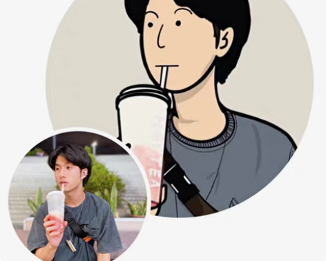 ins 豆豆眼 风手绘头像定制设计情侣q版...