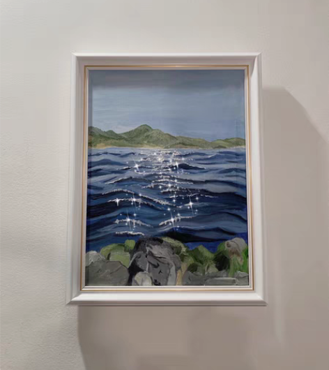 包邮十分治愈的油画客定作品《海面》 ～ 全...