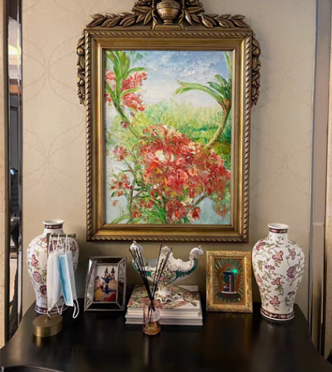 Vintage中古油画,画框都是艺术品的一...