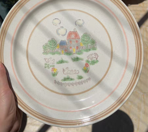 日本中古 粉边鸭鸭田园风 ins同款miy...