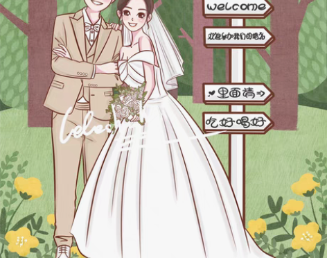 包邮小众备婚好物｜唯美新娘造型｜迎宾人形立...