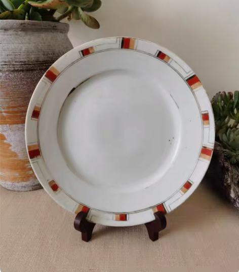 包邮民国  “江西向義发造”手绘描金大盘，...