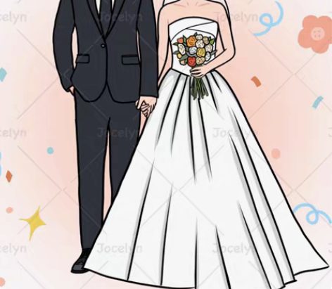 婚纱照手绘、婚礼请柬手绘、手绘婚礼头像定制...