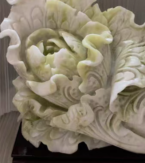 包邮全新天然蓝田玉白菜摆件 工艺品批发 支...